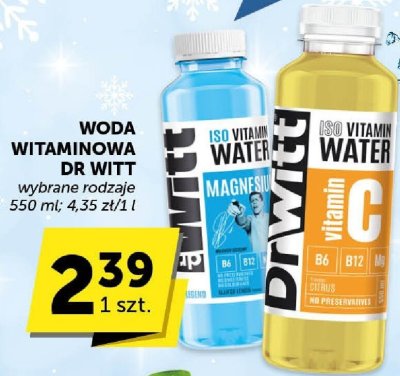 Woda witaminowa Dr Witt wybrane rodzaje 550 ml promocja w Euro Sklep