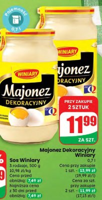 Majonez Dekoracyjny 0,7 l promocja w Dino