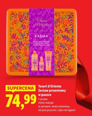 Zestaw prezentowy w puszce różne rodzaje promocja w Lidl