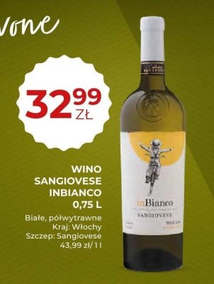 Wino Sangiovese Inbianco białe 0,75l promocja w Duży Ben