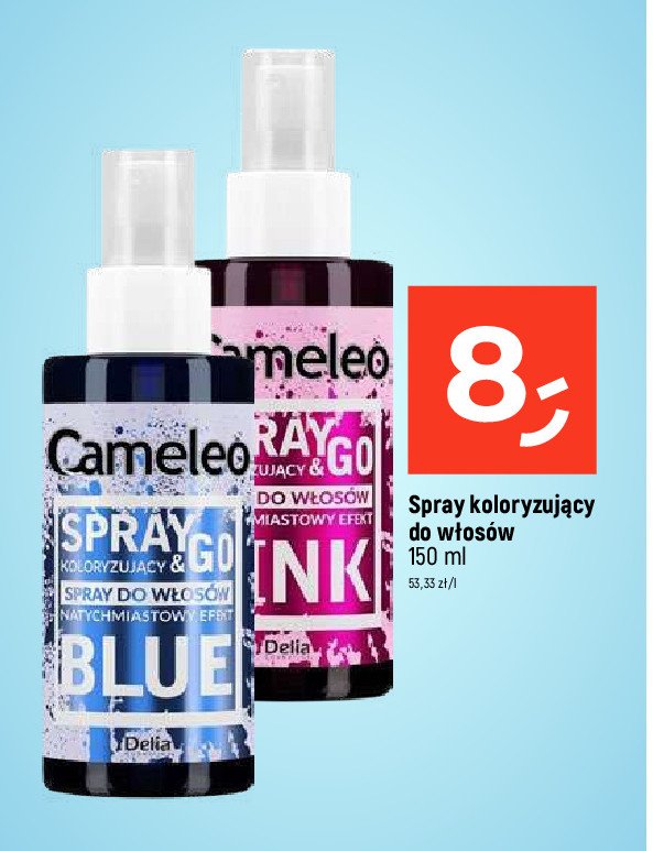 Spray do włosów koloryzujący pink CAMELEO SPRAY & GO promocja