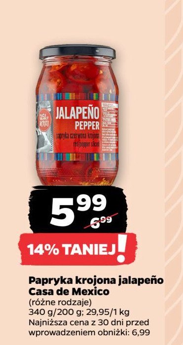 Papryka jalapeno czerwona krojona Casa de mexico promocja