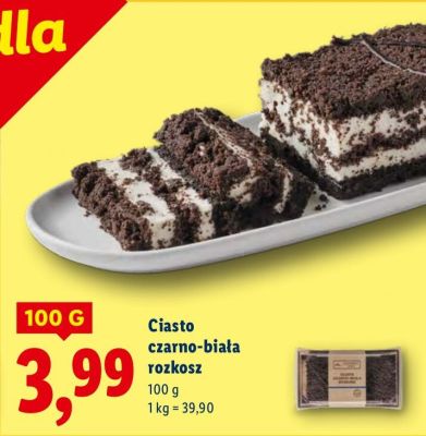 Ciasto czarno-biała rozkosz promocja w Lidl