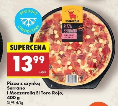 Pizza z szynką serrano i mozzarellą El toro rojo promocja