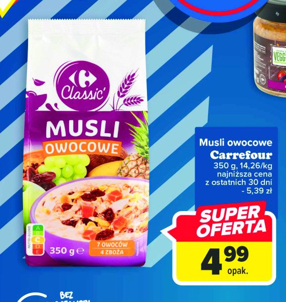 Musli owocowe Carrefour classic promocja