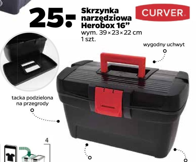 Skrzynka narzędziowa herobox 16" Curver promocja