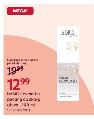 Peeling do skóry głowy beBIO Cosmetics, 100 ml promocja w Rossmann
