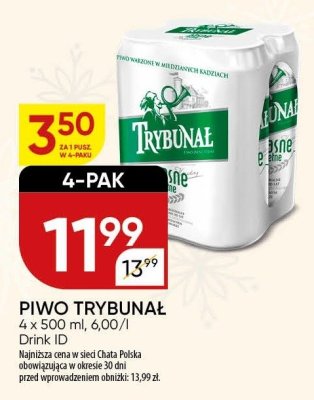 Piwo Trybunał 4-pak promocja w Chata Polska