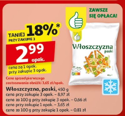 Włoszczyzna paski Auchan promocja w Auchan