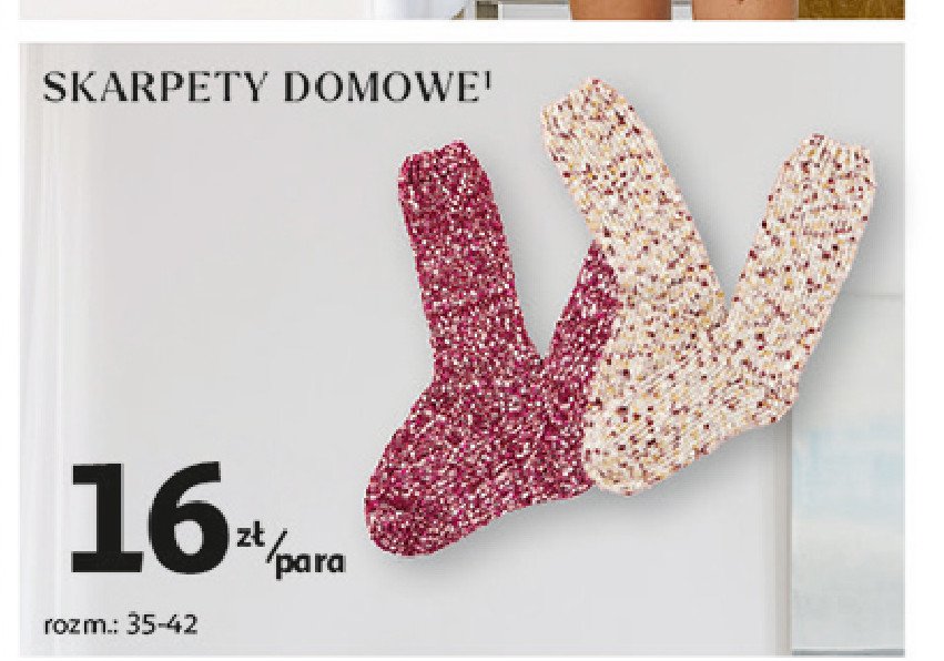 Skarpety domowe 35-42 Auchan inextenso promocja