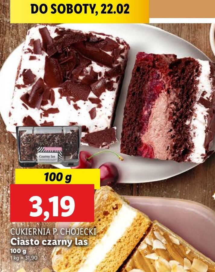 Ciasto czarny las Chojecki promocja w Lidl