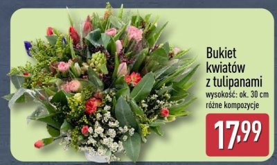 Bukiet kwiatów z tulipanami promocja w Aldi
