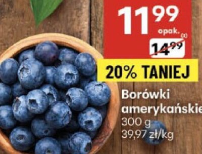 Borówki amerykańskie promocja w Delikatesy Centrum