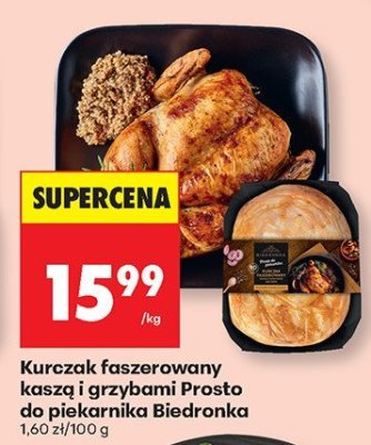Kurczak faszerowany kaszą i grzybami Prosto do piekarnika Biedronka promocja w Biedronka