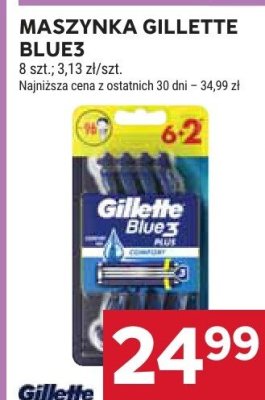 Maszynka GILLETTE BLUE3 8 szt.; 3,13 zł/szt. promocja w Stokrotka