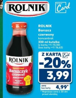 Barszcz czerwony koncentrat 330 ml promocja w Kaufland