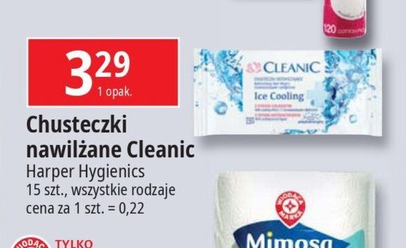 Chusteczki ice cooling Cleanic promocja