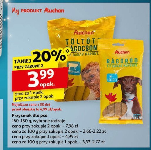 Rolada do żucia dla psa Auchan promocja