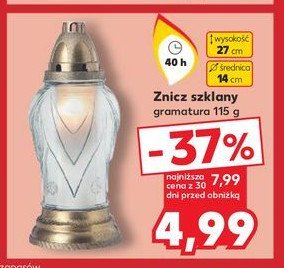 Znicz szklany 115 g promocja