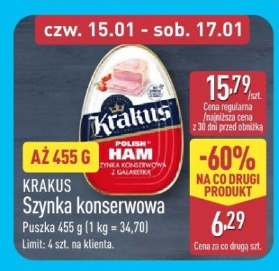 Szynka konserwowa Krakus promocja w Aldi