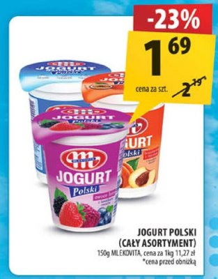 Jogurt polski MLEKOVITA 150g promocja w Arhelan