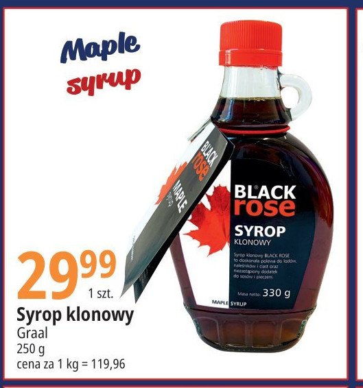 Syrop klonowy Black rose promocja