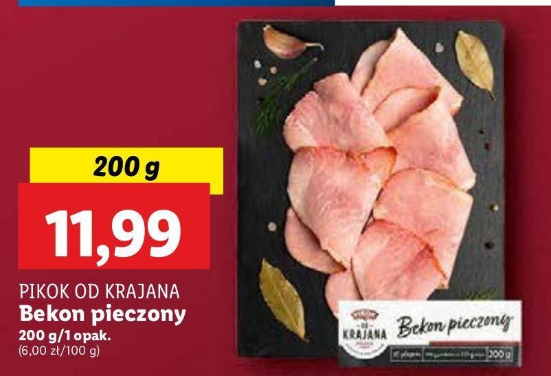 Bekon pieczony Pikok od krajana promocja