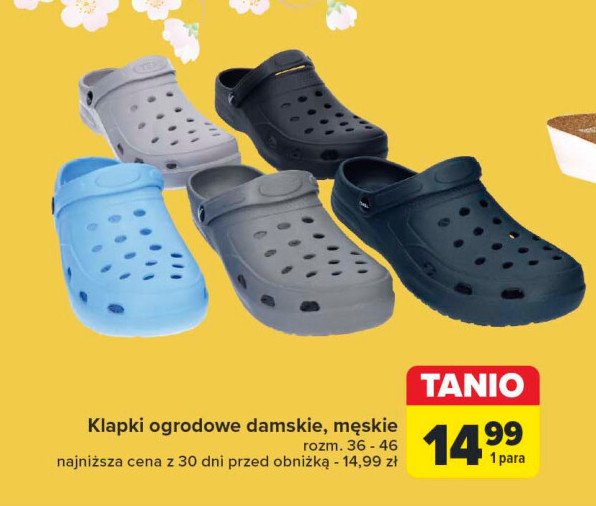 Klapki ogrodowe m臋skie rozm. 36-46 promocja