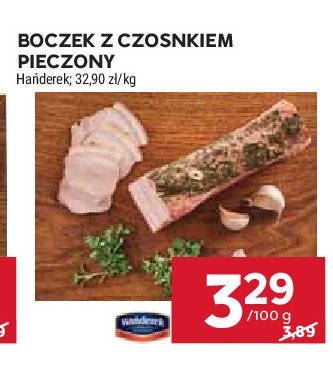 Boczek z czosnkiem pieczony Hańderek promocja