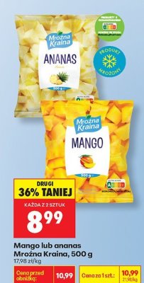 Mango mrożone, 500 g promocja w Biedronka