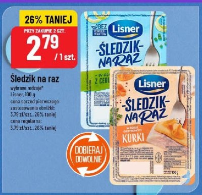 Śledziik na raz Lisner promocja w POLOmarket