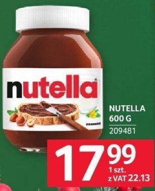 Nutella 600g promocja w Selgros