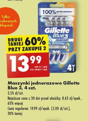 Maszynka do golenia Gillette Blue 3 Comfort promocja