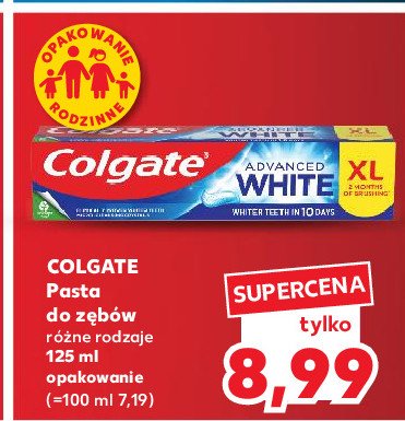 Pasta do zębów Colgate advanced white promocja