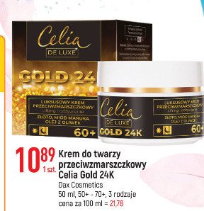 Krem do twarzy 60+ CELIA GOLD 24K promocja