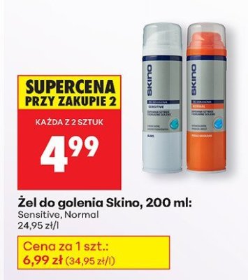 Żel do golenia Sensitive promocja w Biedronka