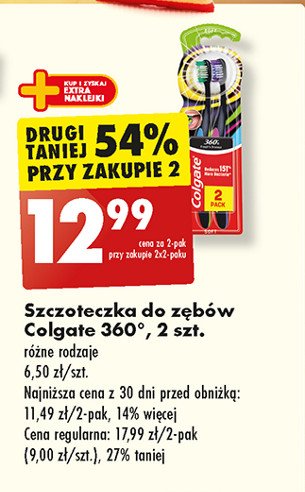 Szczoteczka do zębów black medium Colgate 360 promocja