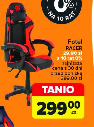 Fotel racer czarno-szary promocja