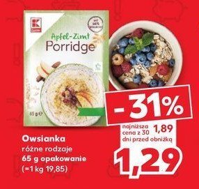 Owsianka jabłko - cynamon K-classic promocja w Kaufland