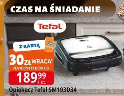 Opiekacz Tefal SM193D34 promocja w Leclerc
