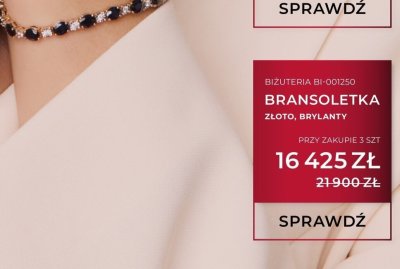 Bransoletka złoto, brylanty BI-001250 promocja w Briju