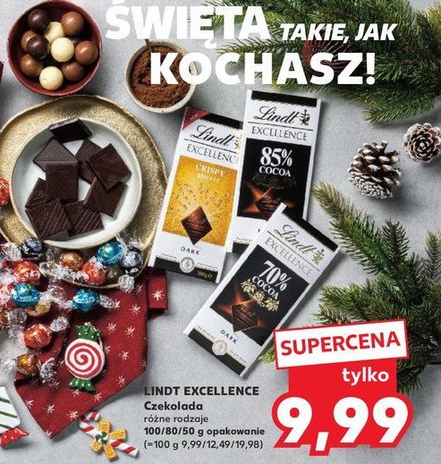 Czekolada crispy biscuit Lindt excellence promocja w Kaufland