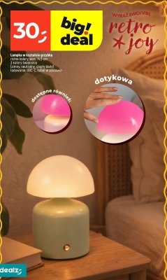 Lampka w kształcie grzybka różne kolory wys. 14,5 cm promocja w Dealz