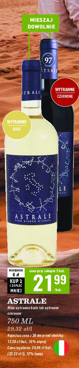 Wino Astrale dry promocja w Biedronka