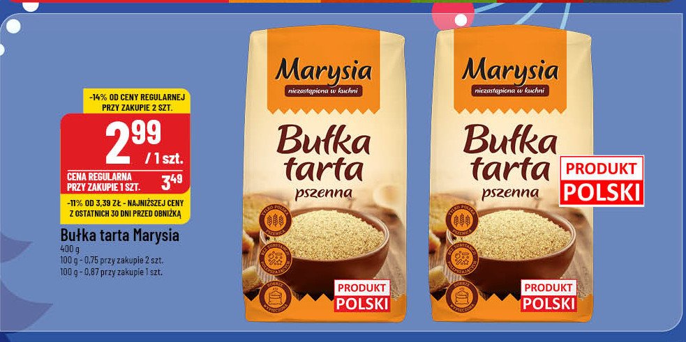 Bułka tarta pszenna Marysia promocja w POLOmarket