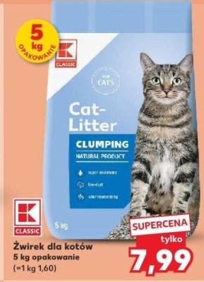 Żwirek dla kotów K-Classic promocja w Kaufland