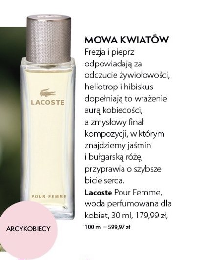 Woda perfumowana Lacoste Pour Femme White promocja w Hebe