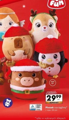 Pluszak rozciągliwy wys. 30 cm, różne rodzaje promocja w Biedronka