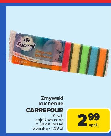 Zmywaki kuchenne Carrefour essential promocja w Carrefour Market