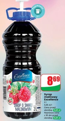 Syrop malinowy Excellence promocja w Dino